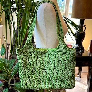 The Sak Spring Green Crocheted Shoulder Bag